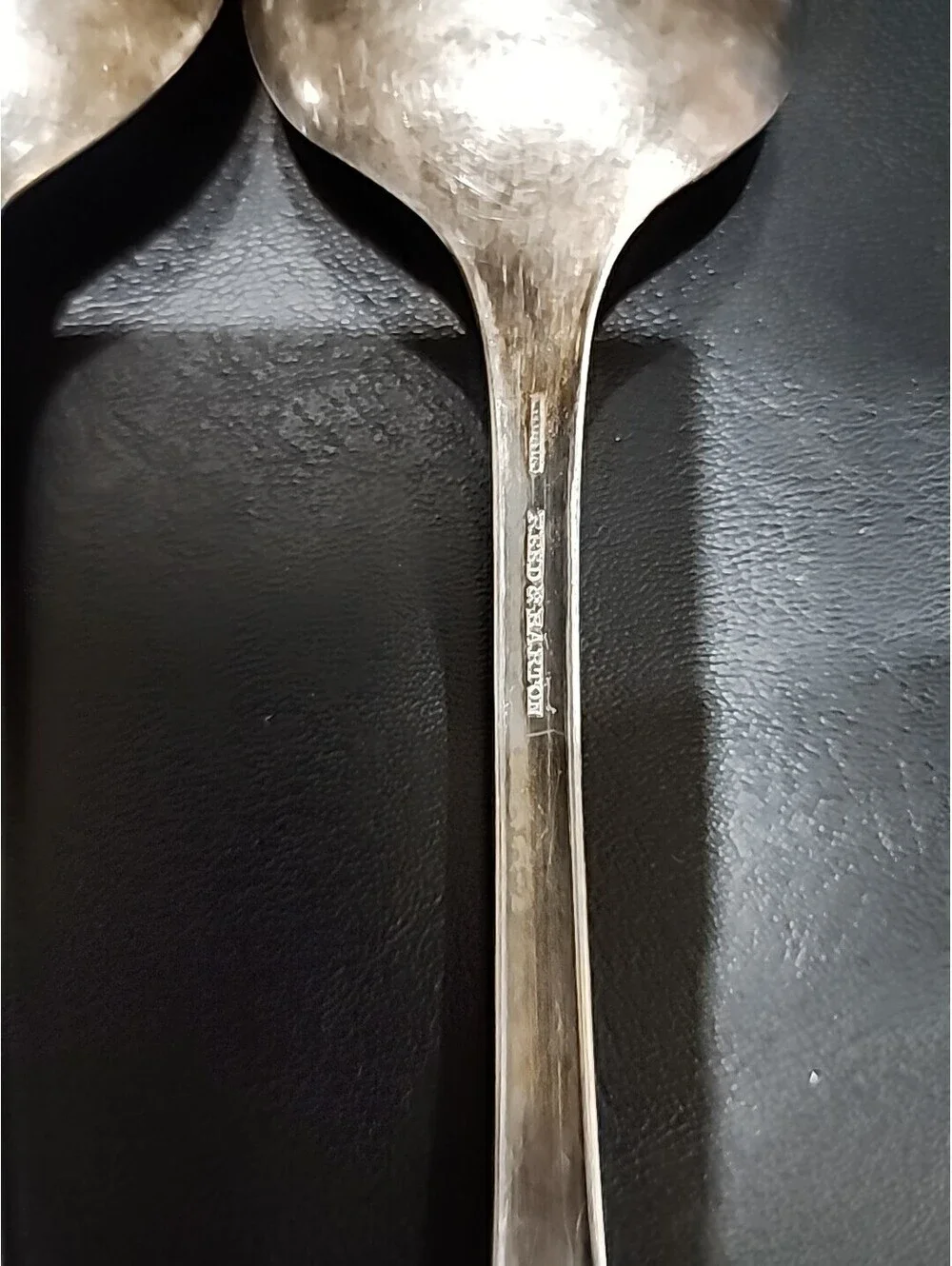 REED & BARTON Silverplate 6 Patterned Handles 8.25